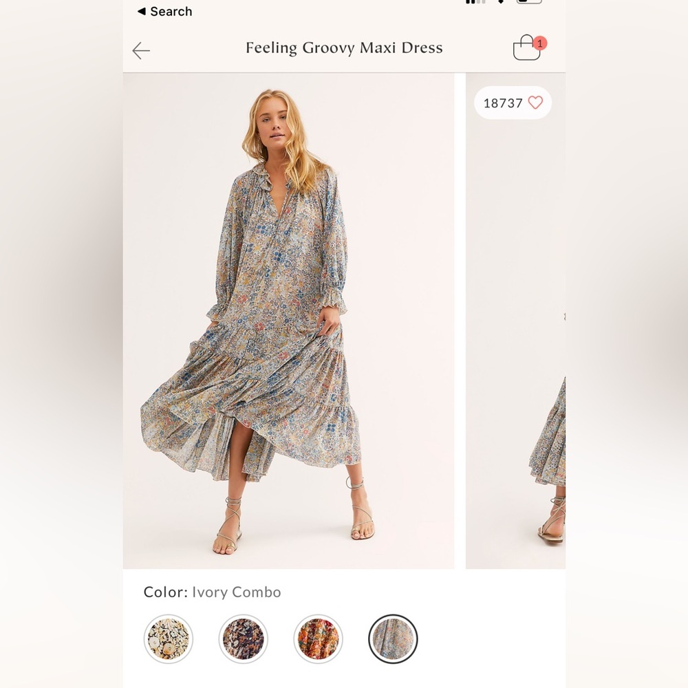 Free people feeling groovy maxi dress